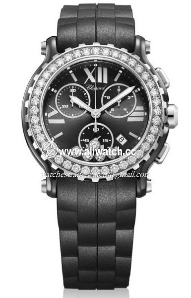 Chopard 288515-9006 Happy Sport Ladies Quartz Black Ceramic