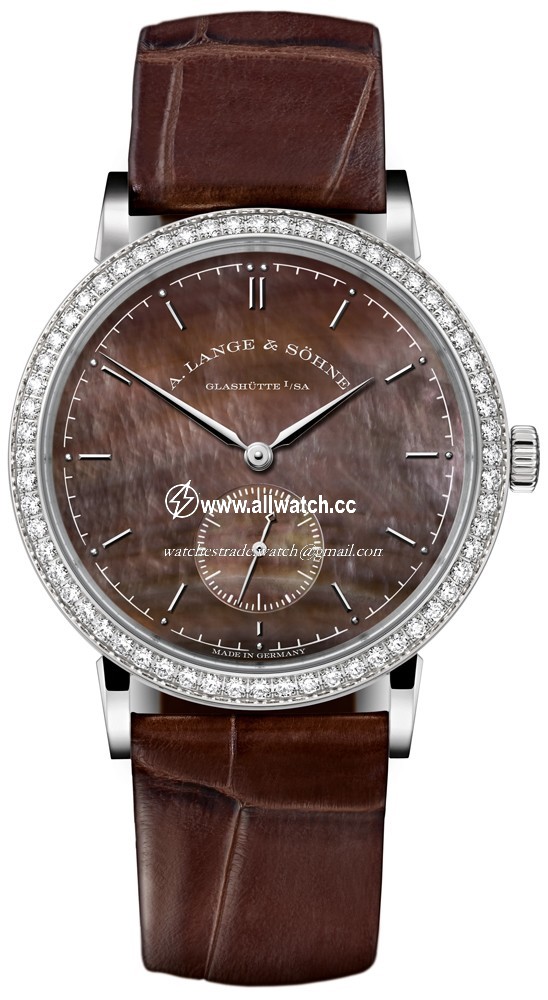A. Lange & Sohne 878.038 Saxonia Ladies Hand Wind 18K White Gold