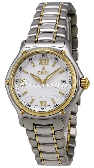 Ebel 1087221-0465P Ladies Quartz Stainless Steel and 18kt Gold