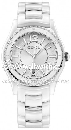 Ebel 1216129 Ladies Quartz White Ceramic and Stainless Steel