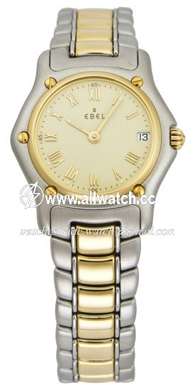 Ebel 1088901/1260C Classic Ladies Quartz Stainless Steel and 18kt Yellow Gold