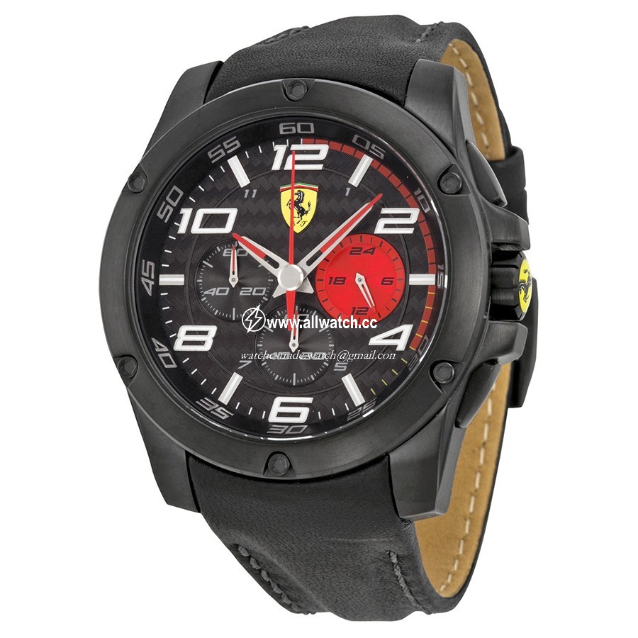 Ferrari 830030 Mens Quartz Black Ion-plated Stainless Steel