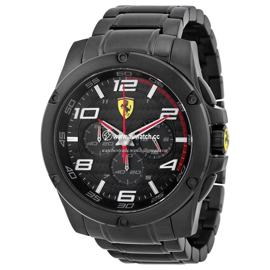 Ferrari 830033 Mens Quartz Black Ion-plated Stainless Steel