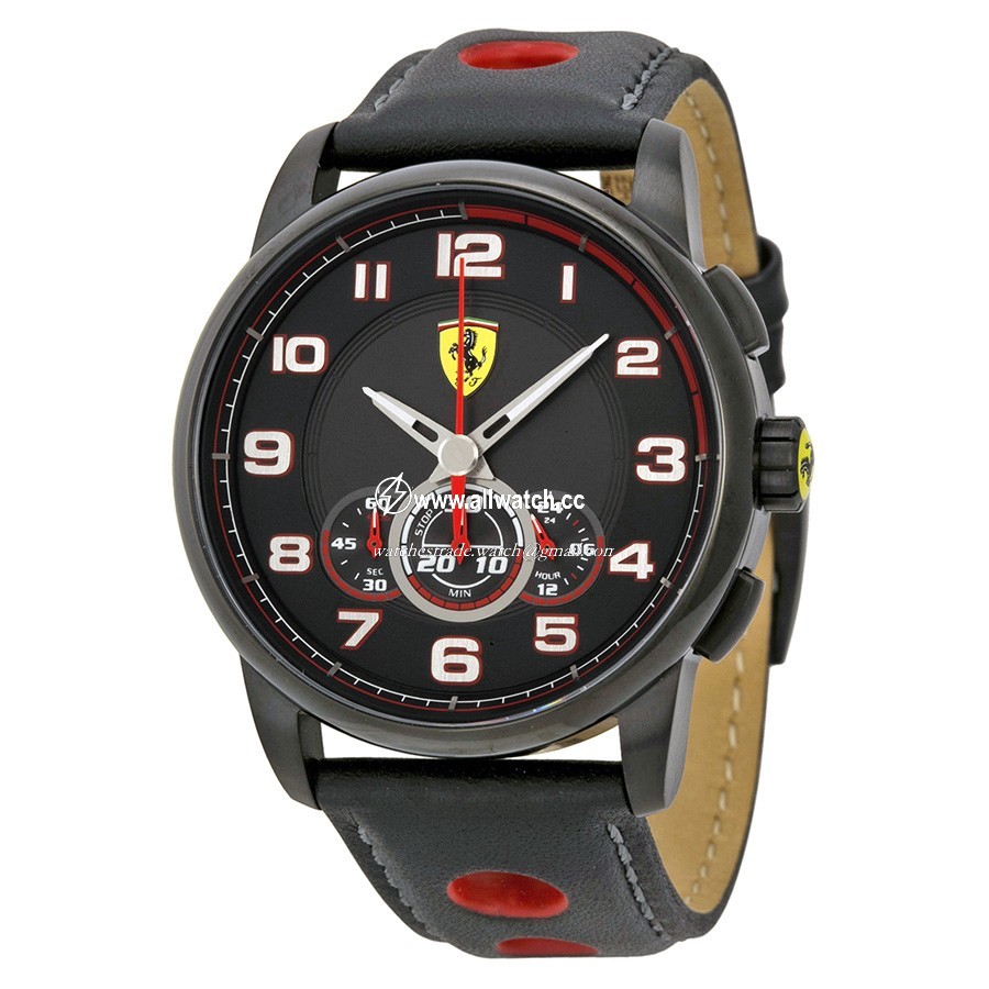 Ferrari 830059 Mens Quartz Black Ion-plated Stainless Steel