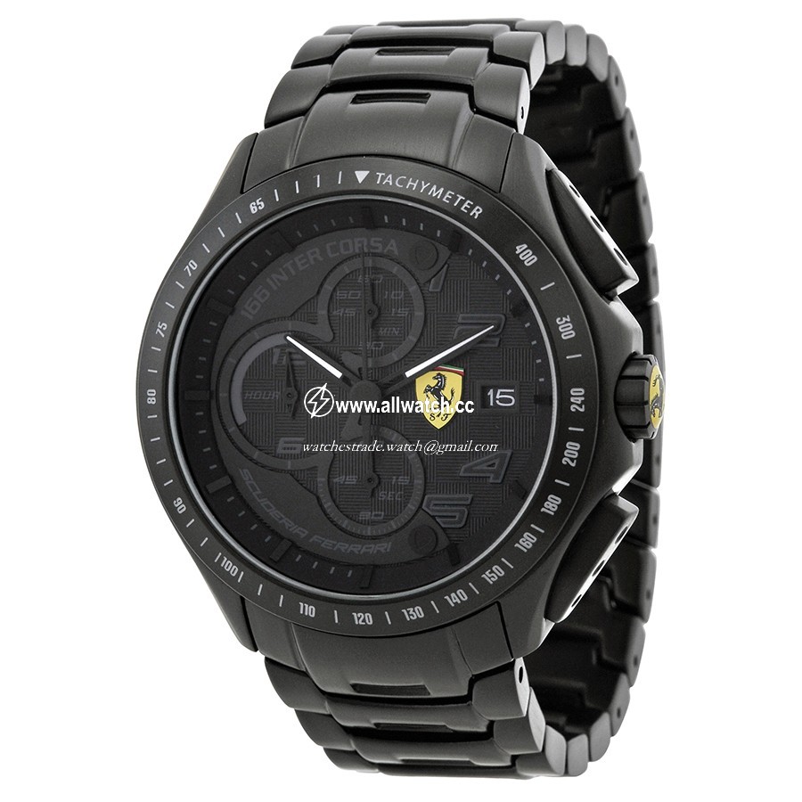 Ferrari 830087 Mens Quartz Black Ion-plated Stainless Steel