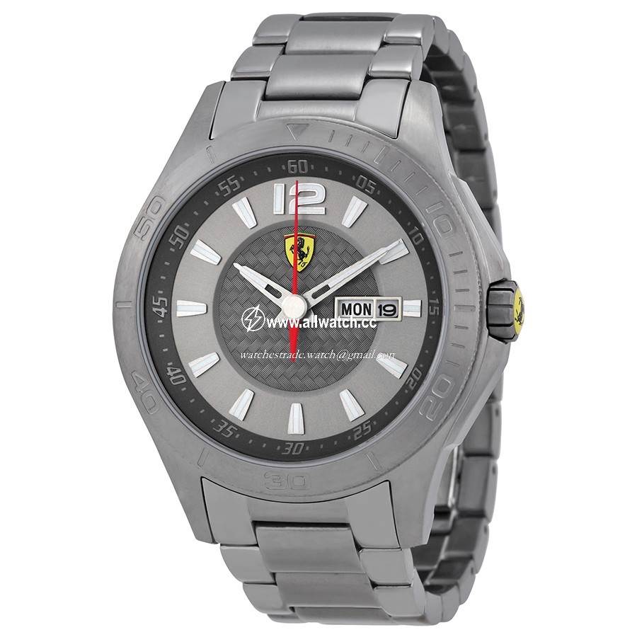 Ferrari 830106 Mens Quartz Gunmetal Ion-plated Stainless Steel