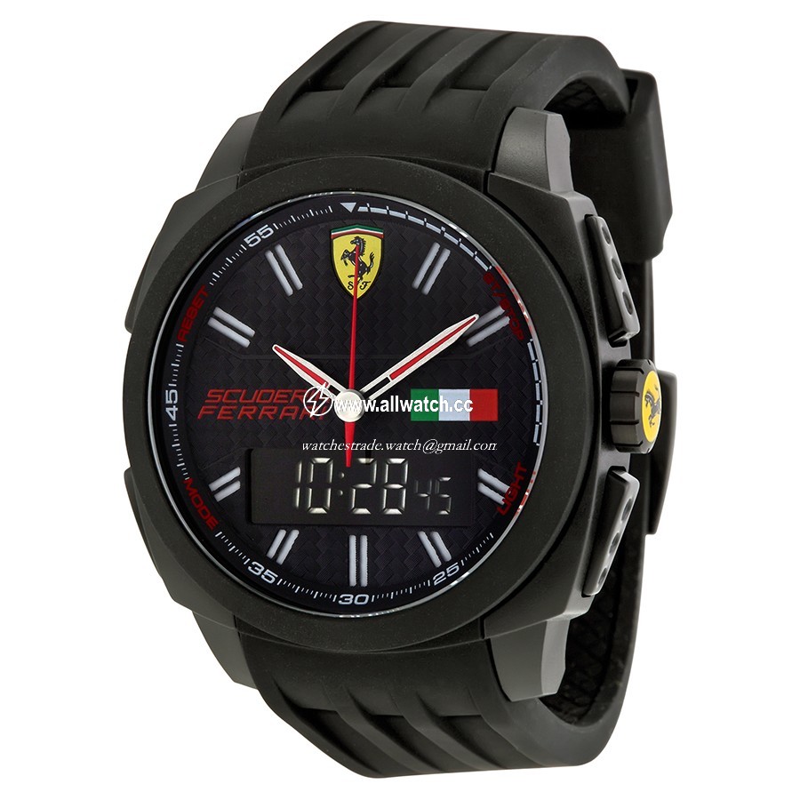 Ferrari 830123 Mens Quartz Black Plastic