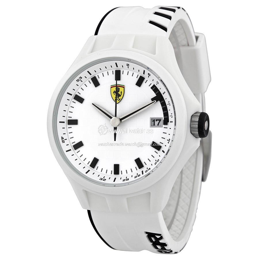 Ferrari 830124 Mens Quartz White TR90 Plastic