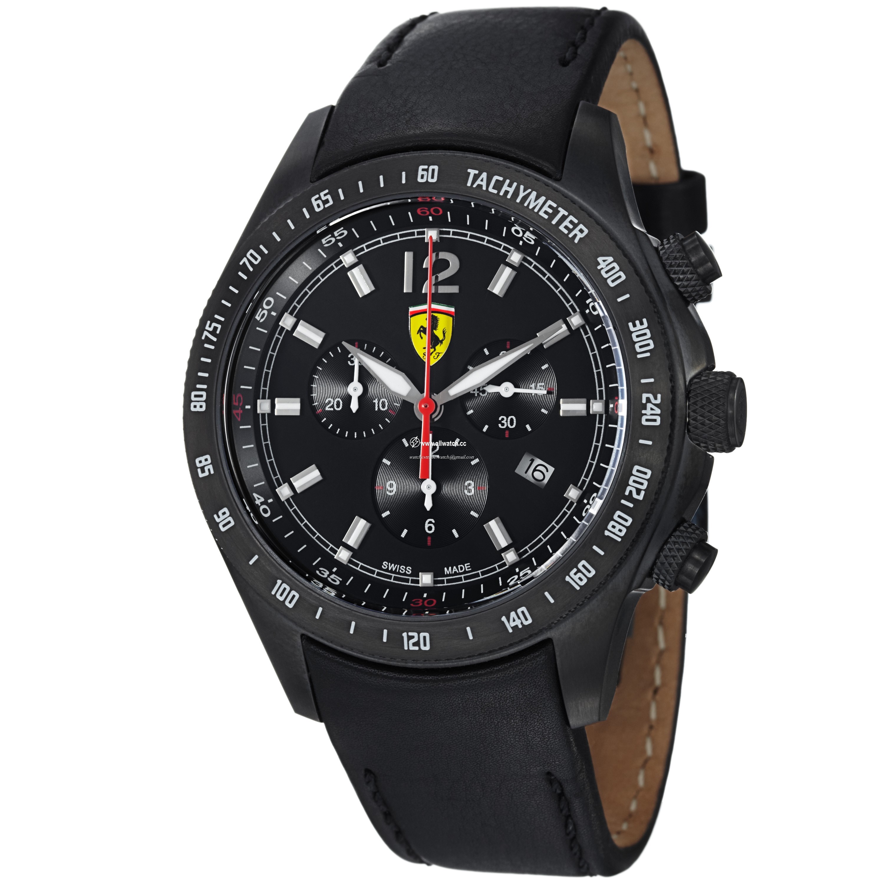 Ferrari FE-07-IPB-CP-BK Scuderia Mens Quartz Black PVD Stainless Steel