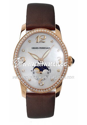 Girard Perregaux 08049-D0-A5272L7 Cats Eye Ladies Automatic 18kt Rose Gold