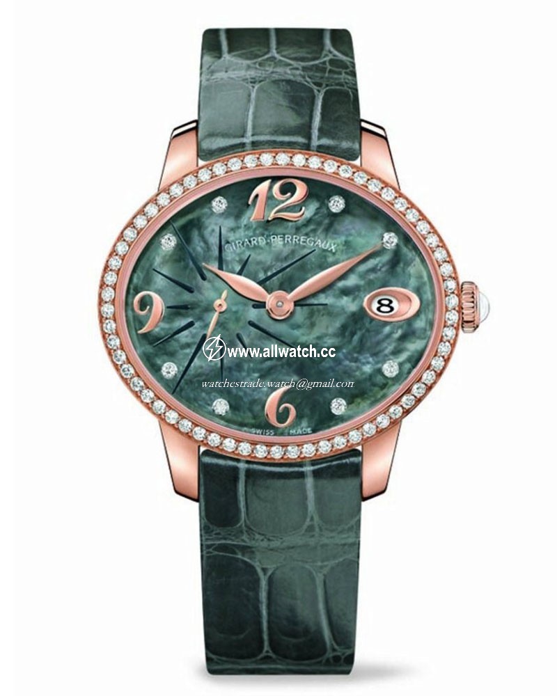 Girard Perregaux 80484D52A661-BK6A Cats Eye Ladies Automatic 18kt Pink Gold