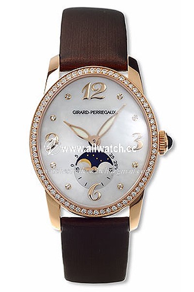 Girard Perregaux 80490-D-52-A761 Cats Eye Ladies Automatic 18kt Rose Gold