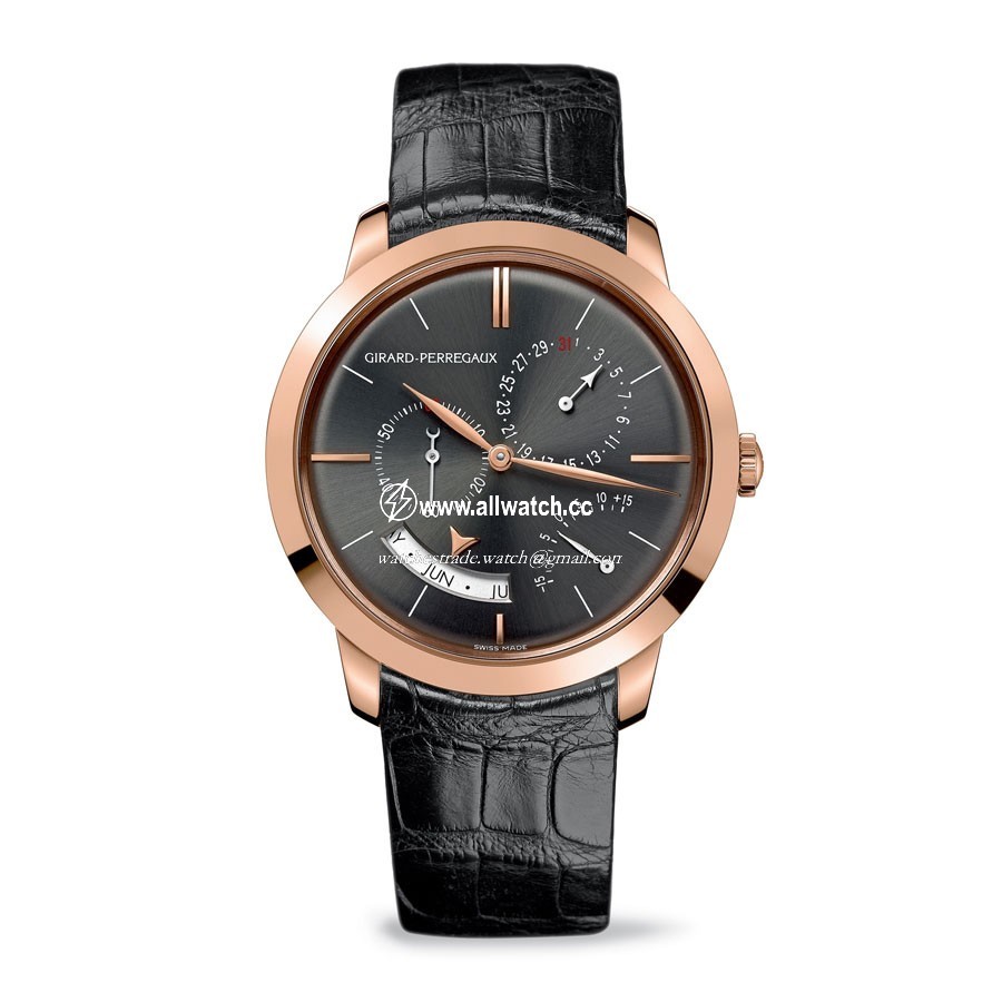 Girard Perregaux 49538-52-231-BK6A GP 1965 Mens Automatic 18kt Pink Gold
