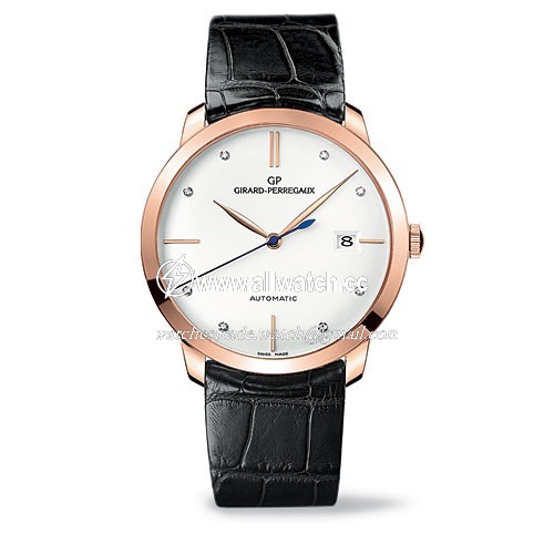 Girard Perregaux 49525-52-1A1-BK6A GP 1966 Mens Automatic 18kt Pink Gold