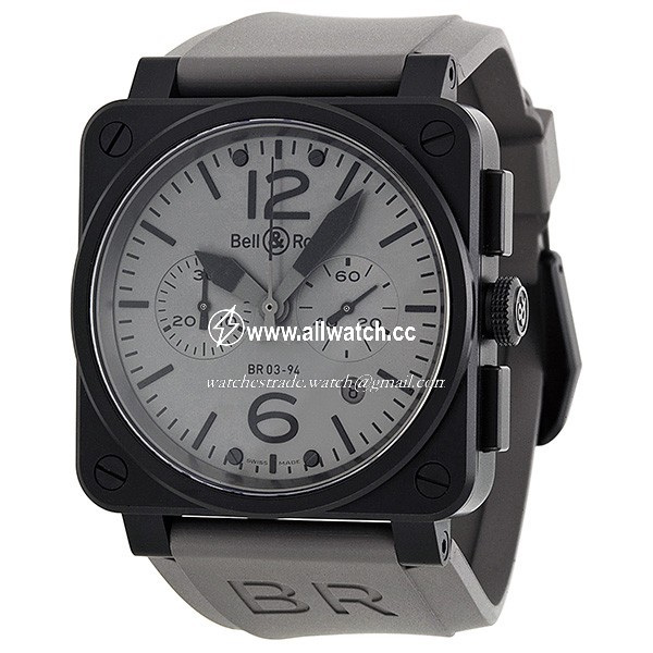 Bell & Ross BR0394-COMMANDO Aviation Mens Automatic Grey PVD Stainless Steel