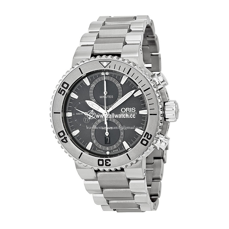 Oris 01 674 7655 7253-07 8 26 75 PEB Aquis Mens Automatic Titanium