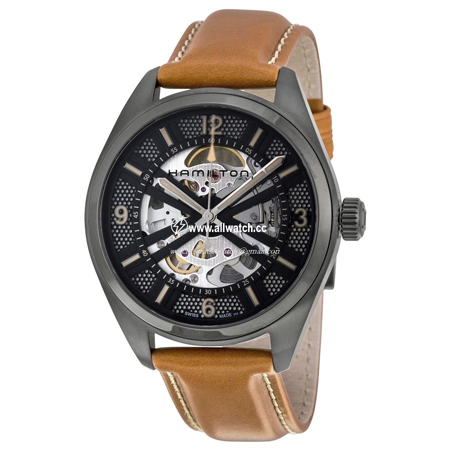 Hamilton H72585535 Khaki Field Mens Automatic Black PVD Stainless Steel