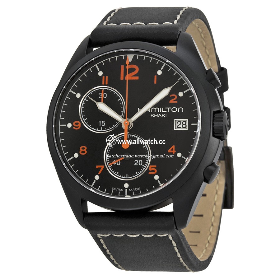Hamilton H76582733 Khaki Mens Quartz Black PVD Stainless Steel