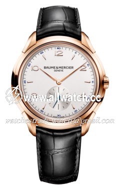 Baume et Mercier 10060 Clifton Mens Hand Wind 18kt Rose Gold