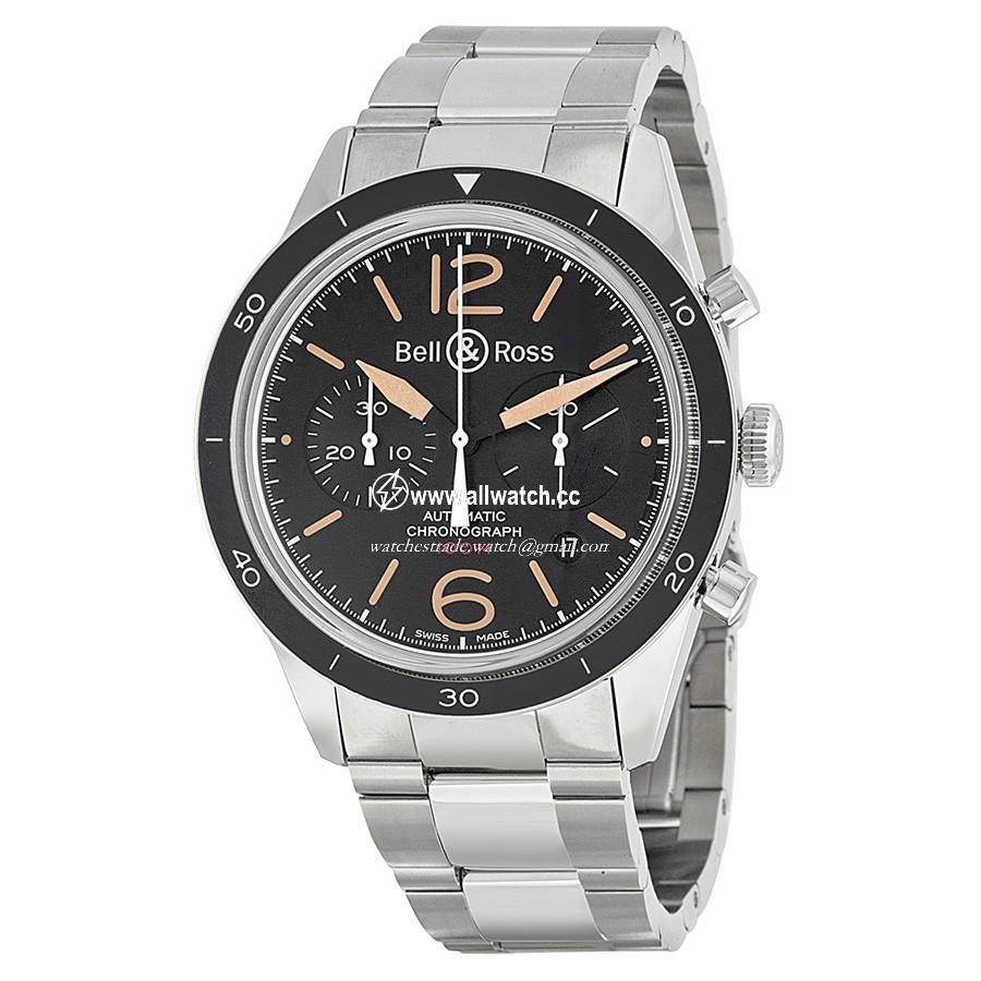 Bell & Ross BRV126-ST-HER/SST Vintage Mens Hand Wind Stainless Steel