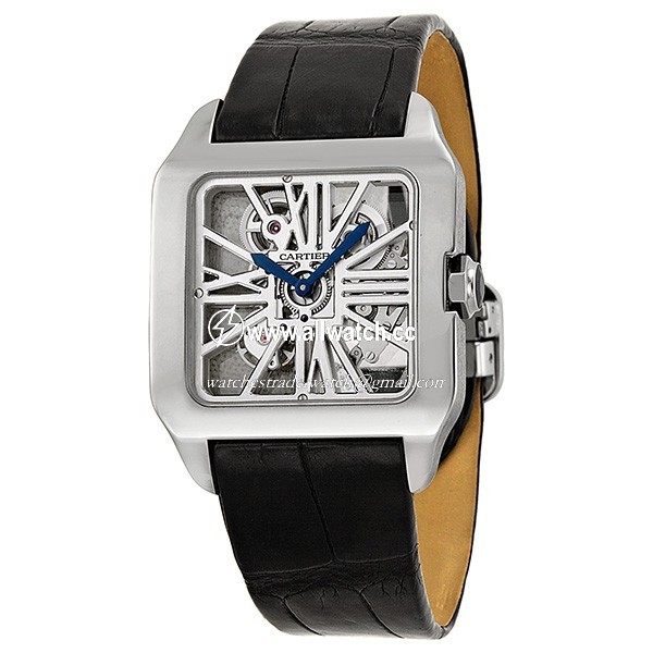 Cartier W2020033 Santos-Dumont Mens Hand Wind 18kt White Gold