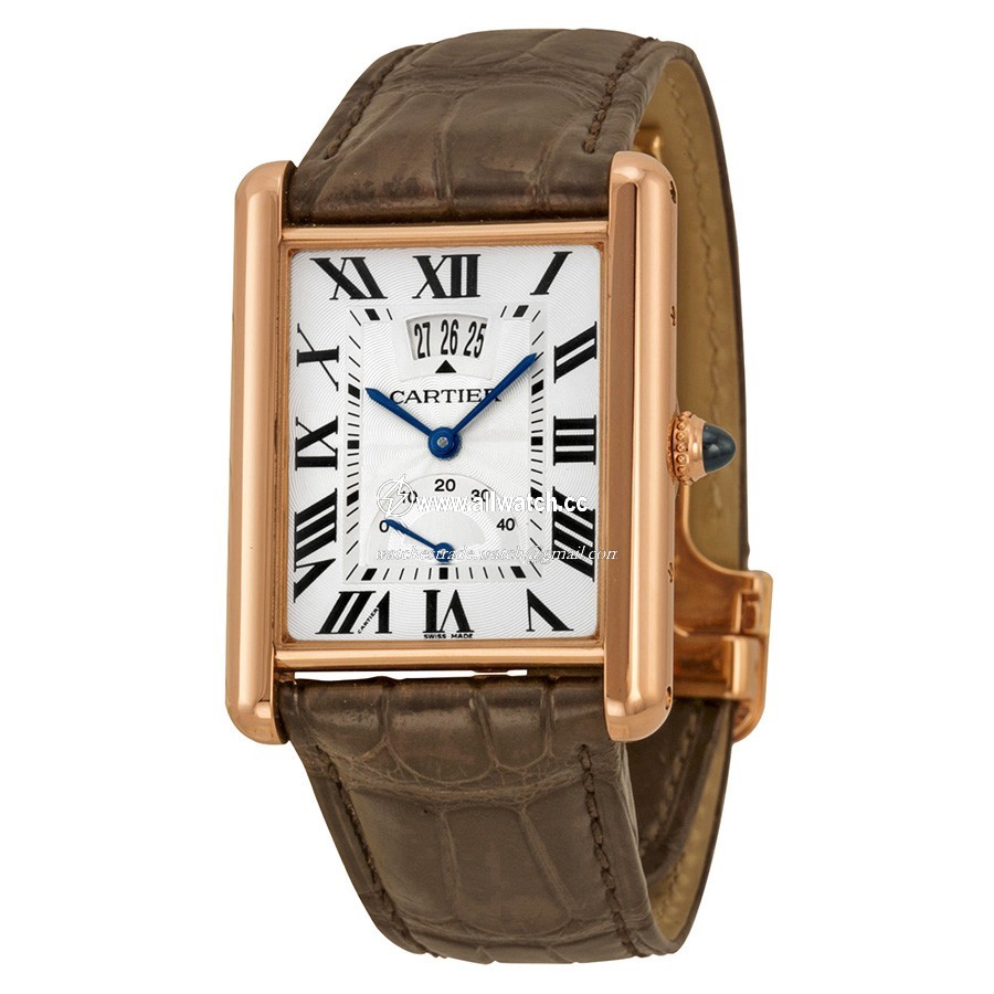 Cartier W1560003 Tank Mens Hand Wind 18k Rose Gold