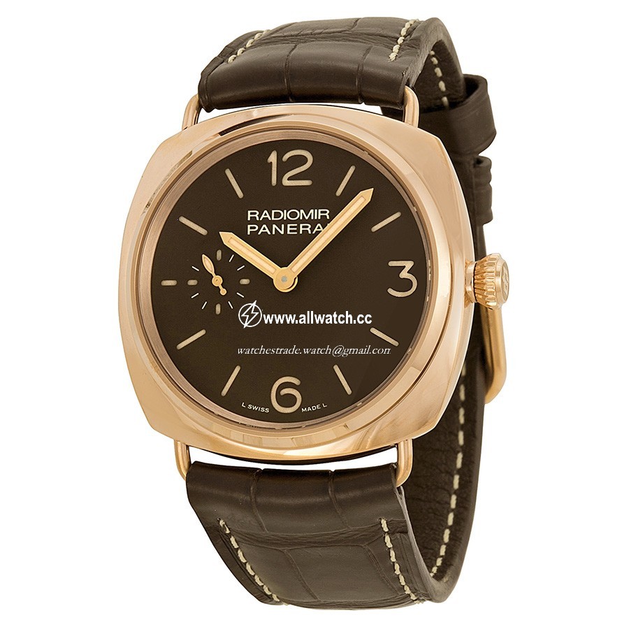 Panerai PAM00439 Radiomir Mens Hand Wind 18kt Rose Gold