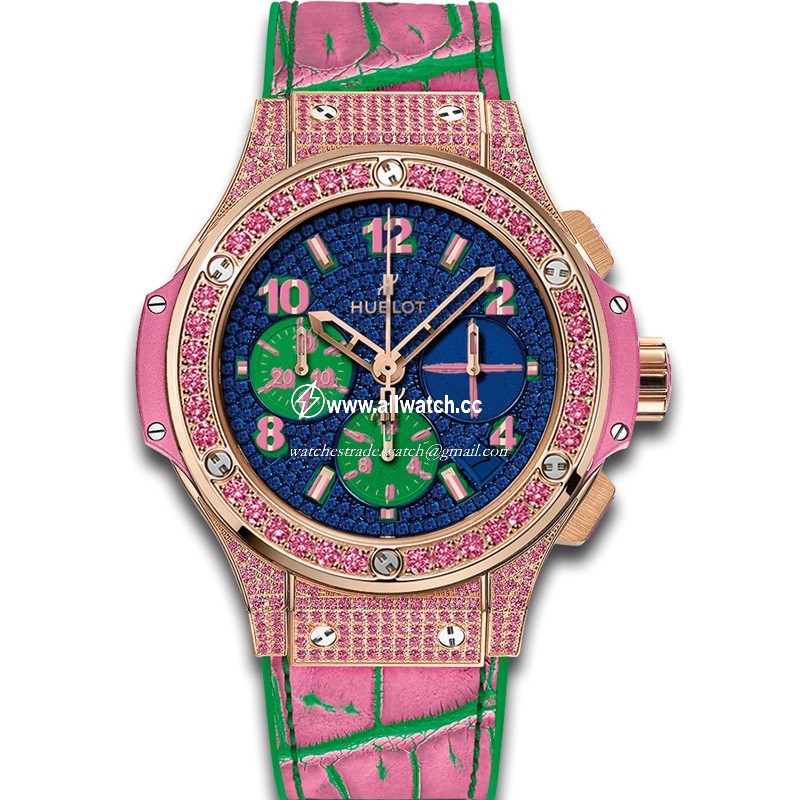 Hublot 341.PP.9089.LR.1633.POP15 Ladies Automatic Polished 18K Red Gold Set with 198 Pink Sapphires