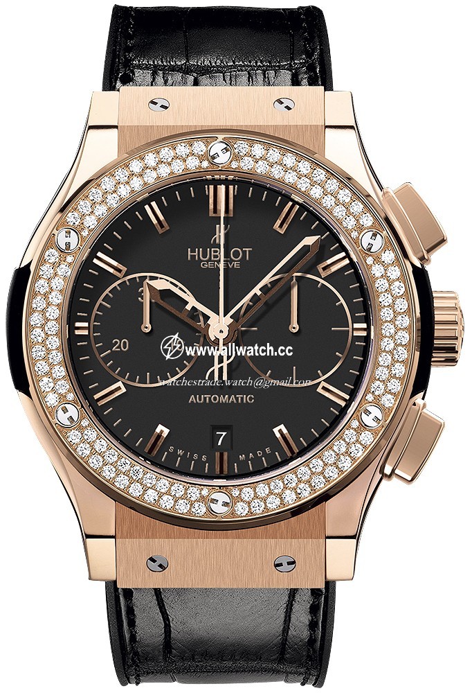 Hublot 521.OX.1180.LR.1104 Mens Automatic 18 Carat Rose Gold with Diamonds