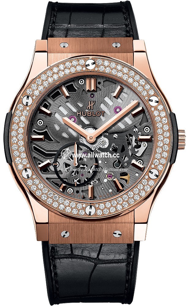 Hublot 545.OX.0180.LR.1104 Mens Automatic 18 Carat Rose Gold with Diamonds