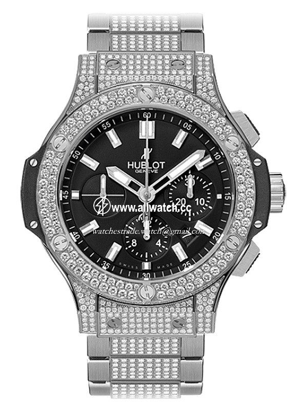 Hublot 301.SX.1170.SX.2704 Big Bang Mens Automatic Stainless Steel Pave Diamond