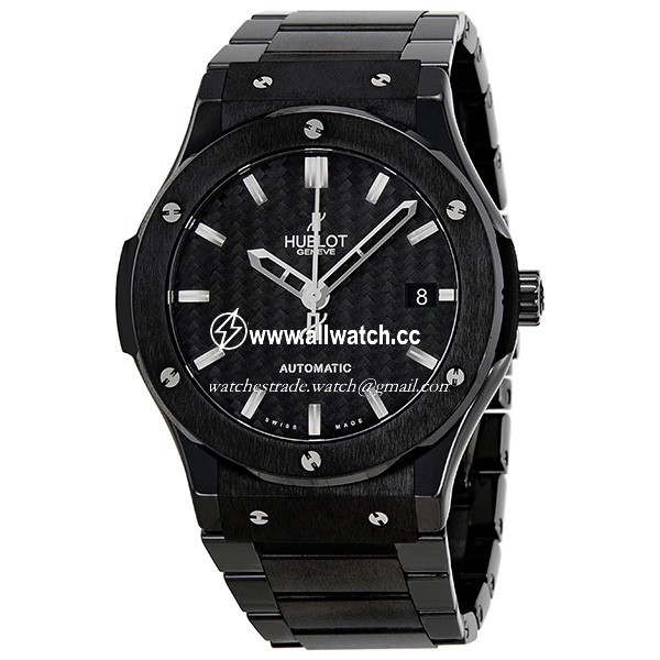 Hublot 511.CM.1770.CM Classic Fusion Mens Automatic Black Ceramic and Black Composite Resin
