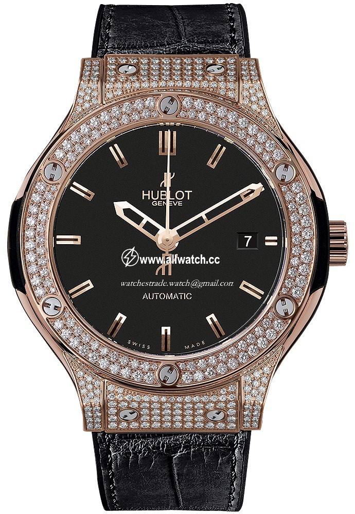 Hublot 565.OX.1180.LR.1704 Classic Fusion Mens Automatic 18 Carat Rose Gold with Diamonds