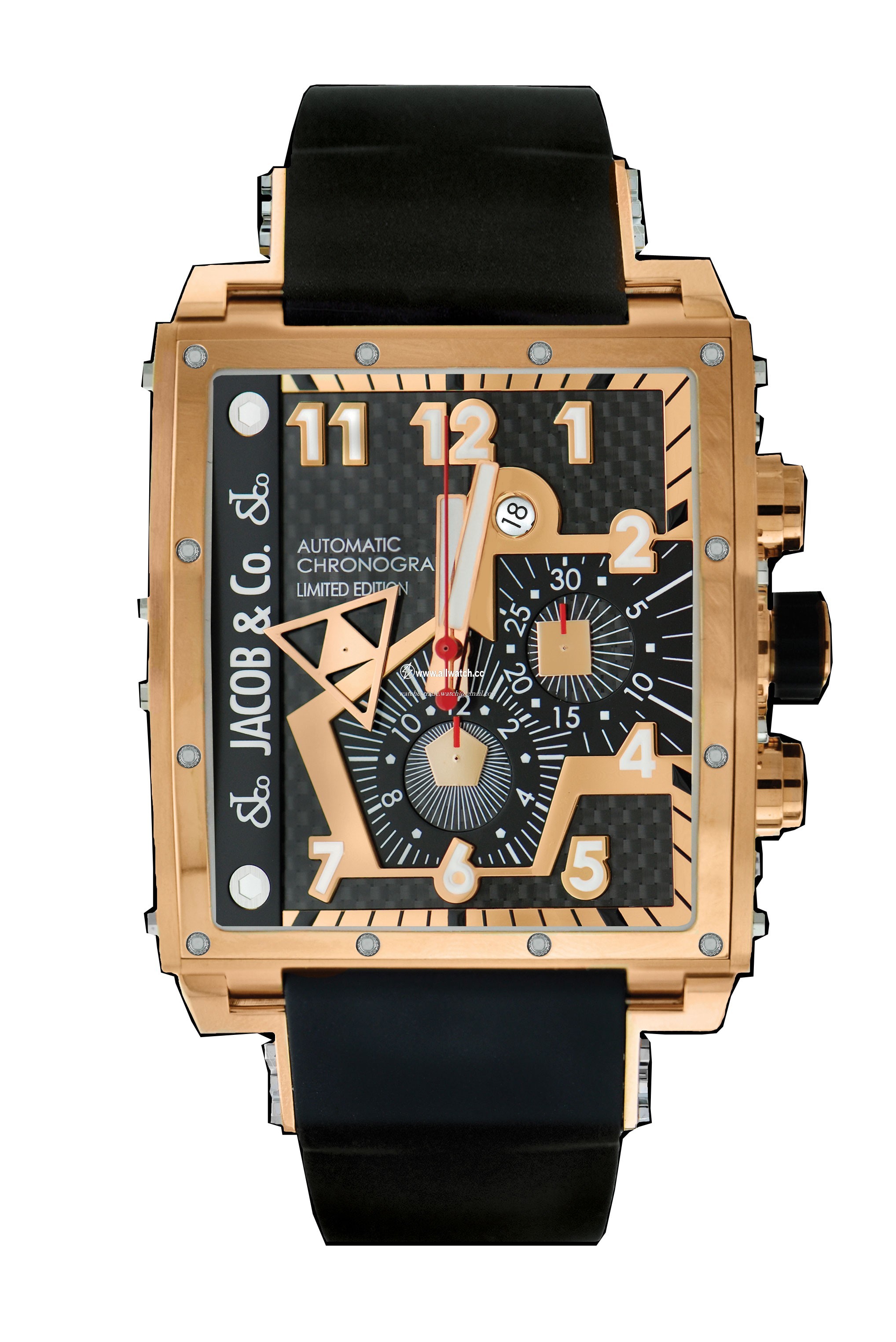 Jacob Co. q3BCB Epic I Mens Automatic 18k Rose Gold
