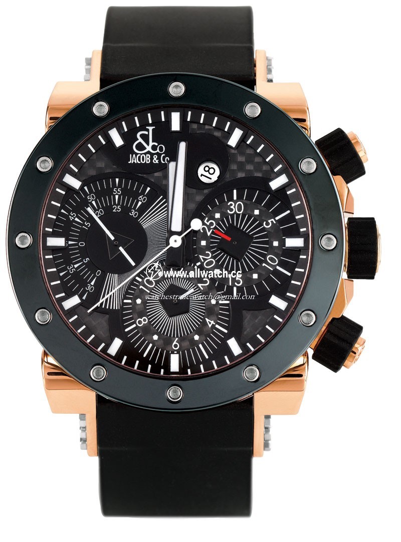 Jacob Co. E2rgCP Epic II Mens Automatic 18k Rose Gold