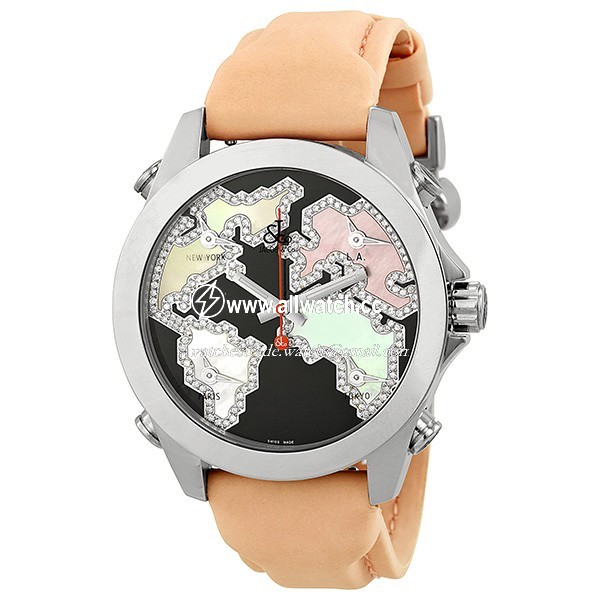 Jacob Co. JCM122 Five Time Zone Unisex Quartz Stainless Steel