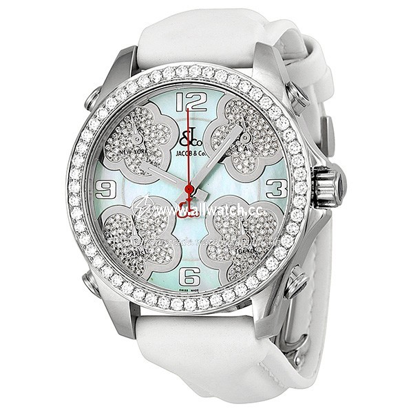 Jacob Co. JCMATH14 Five Time Zone Unisex Quartz Stainless Steel