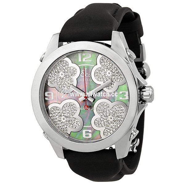 Jacob Co. JCMATH15 Five Time Zone Unisex Quartz Stainless Steel