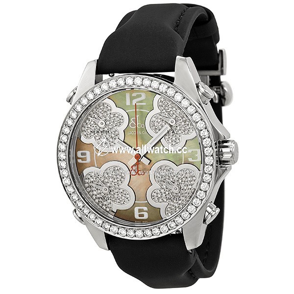 Jacob Co. JCMATH15 Five Time Zone Unisex Quartz Stainless Steel