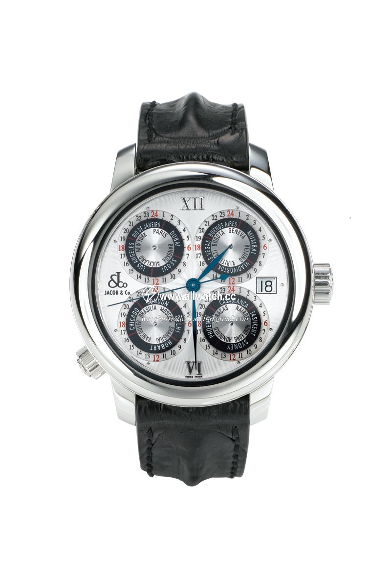 Jacob Co. gMT6SS GMT World Time Automatic Mens Automatic Stainless Steel