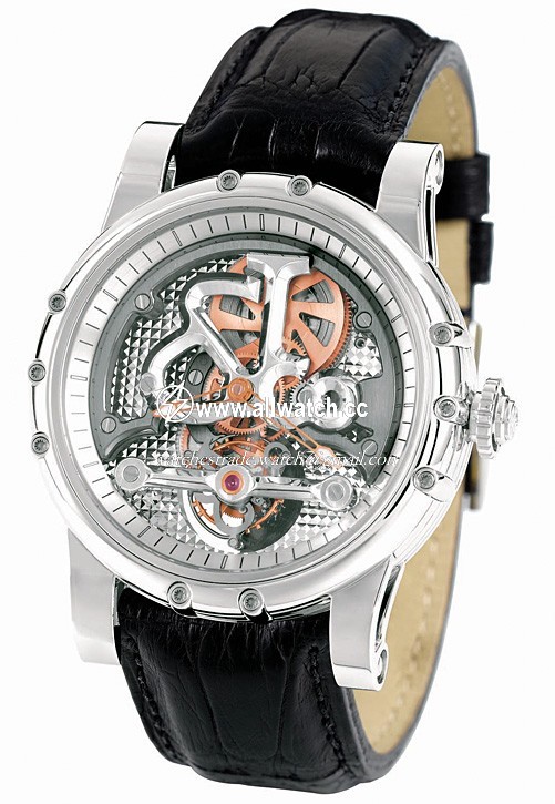 Jacob Co. NT1Wg The Napoleon Collection Mens Hand Wind 18k White Gold