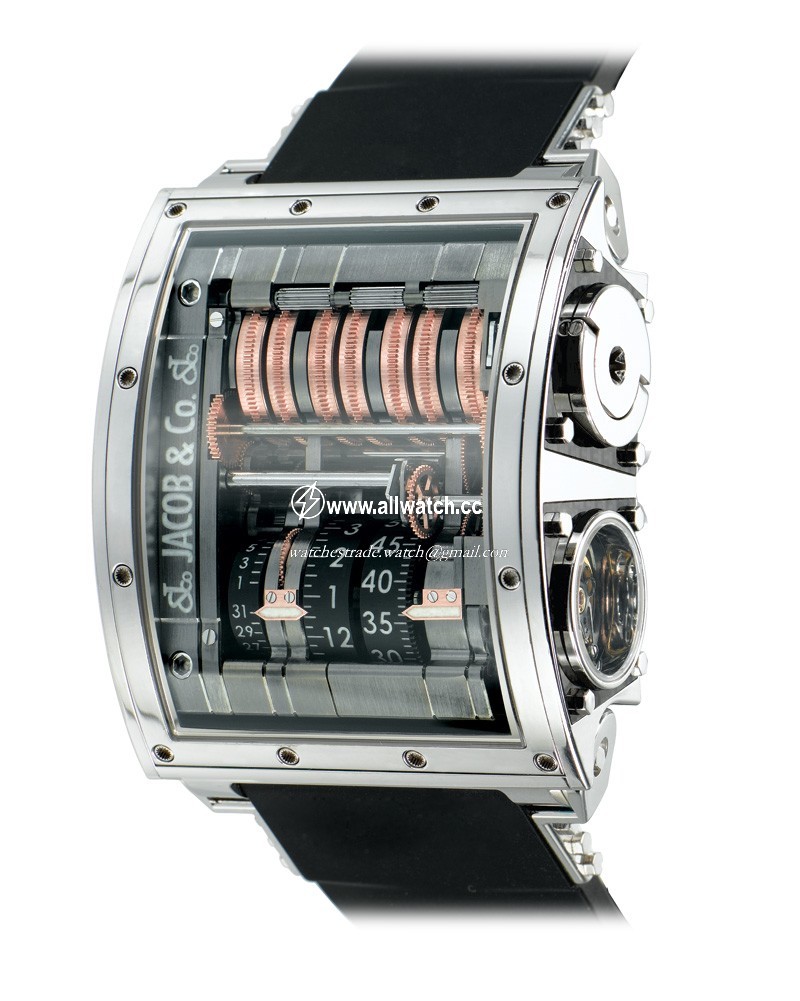 Jacob Co. quenttinWg The Quenttin Mens Hand Wind 18k White Gold