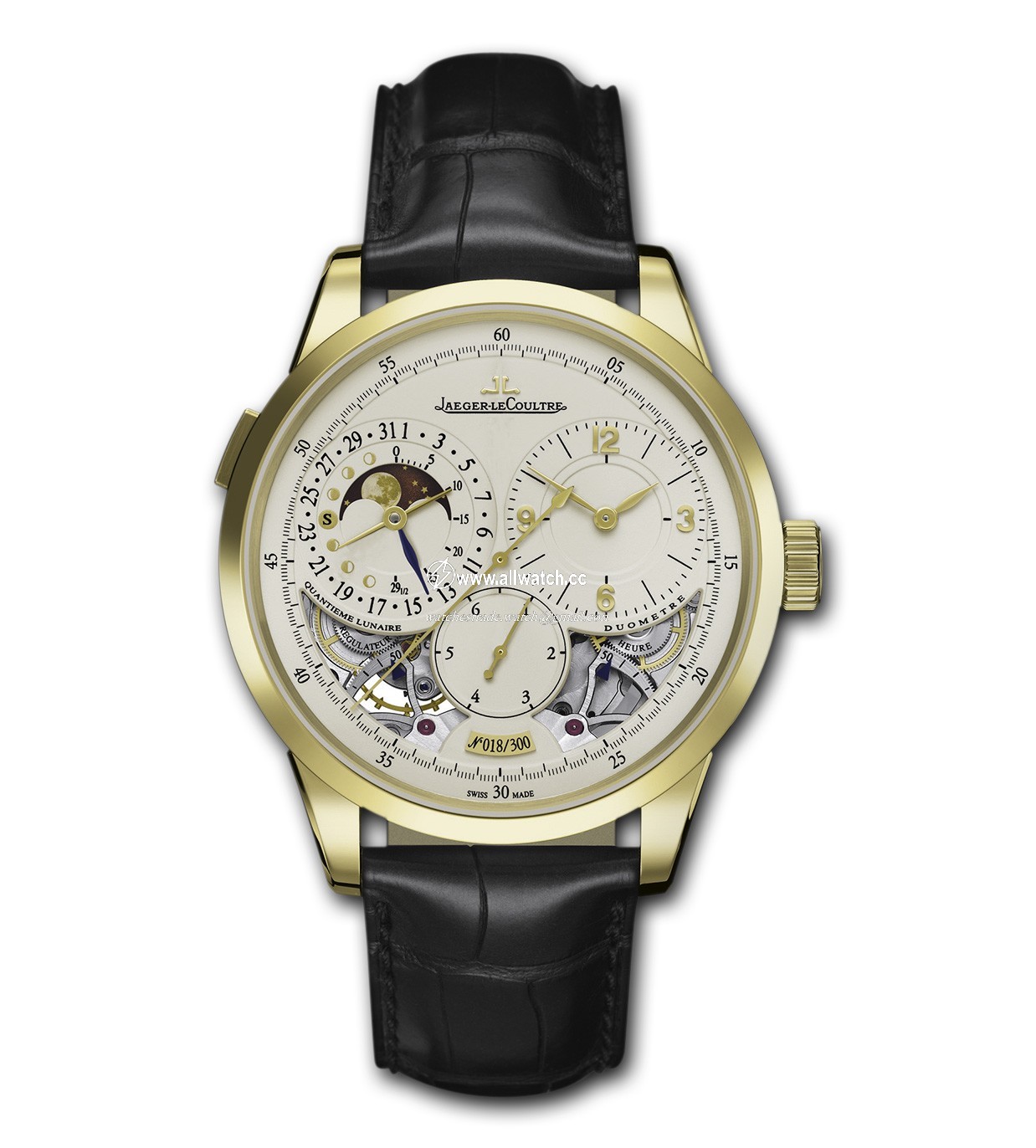 Jaeger LeCoultre Q6040420 Duometre Mens Hand Wind 18kt Yellow Gold