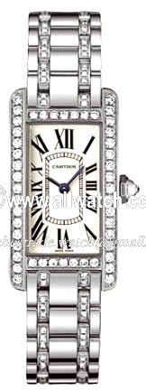 Cartier WB7073MP Tank Ladies Quartz 18kt White Gold
