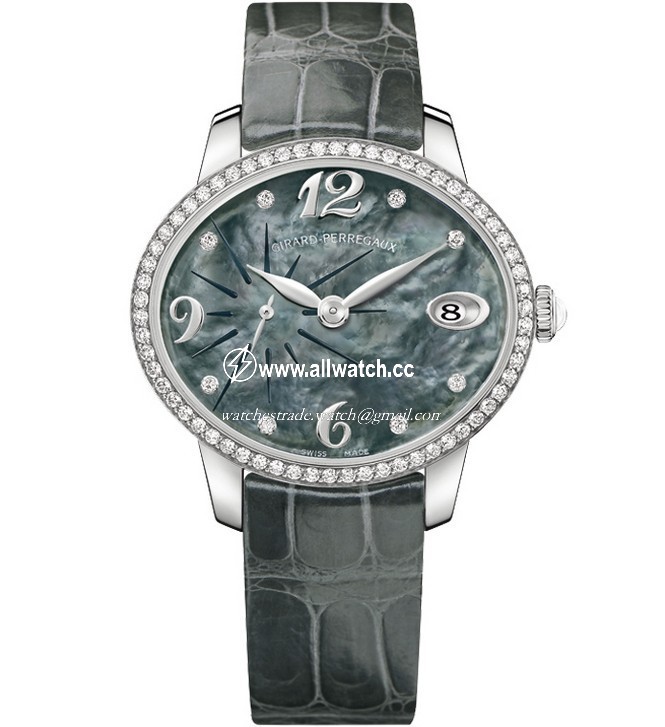 Girard Perregaux 80484D53A661-BK6B Cats Eye Ladies Automatic 18K White Gold