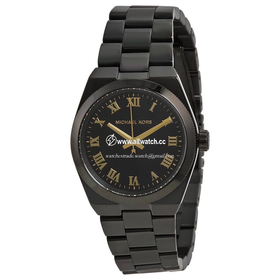 Michael Kors MK6100 Ladies Quartz Black Ion-plated Stainless Steel