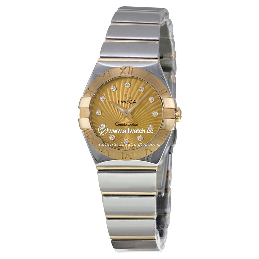 Omega 12320246058002 Constellation Ladies Quartz Stainless Steel and 18kt Yellow Gold