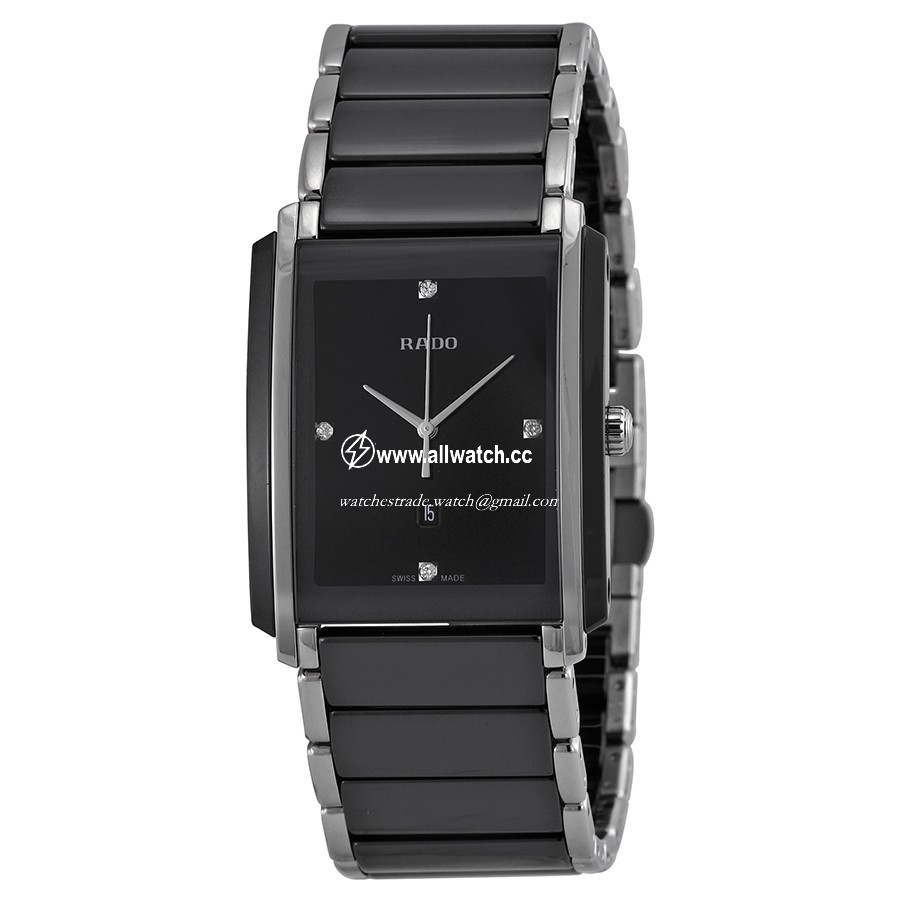 Rado R20206712 Ladies Quartz Black Ceramic and Stainless Steel