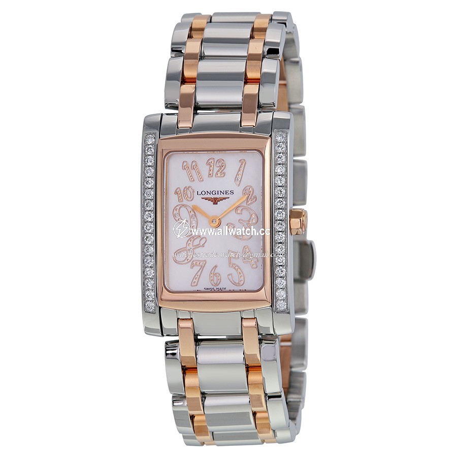 Longines L55025997 Ladies Quartz Stainless Steel and Rose Gold