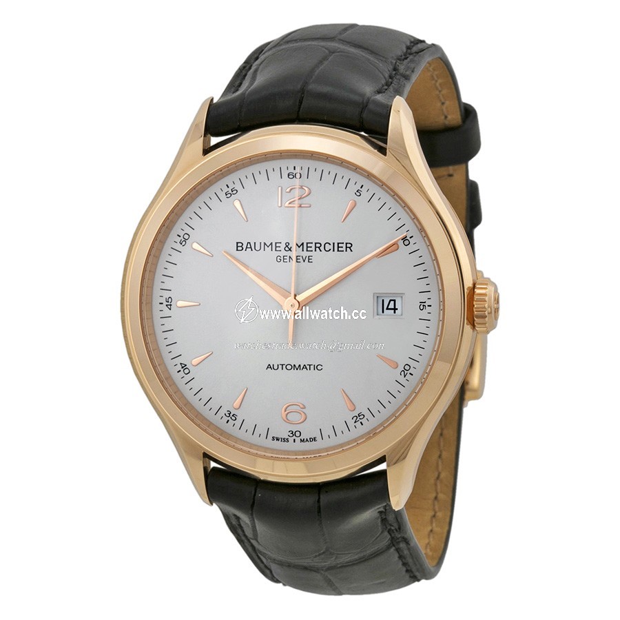 Baume et Mercier 10058 Clifton Mens Automatic 18kt Rose Gold
